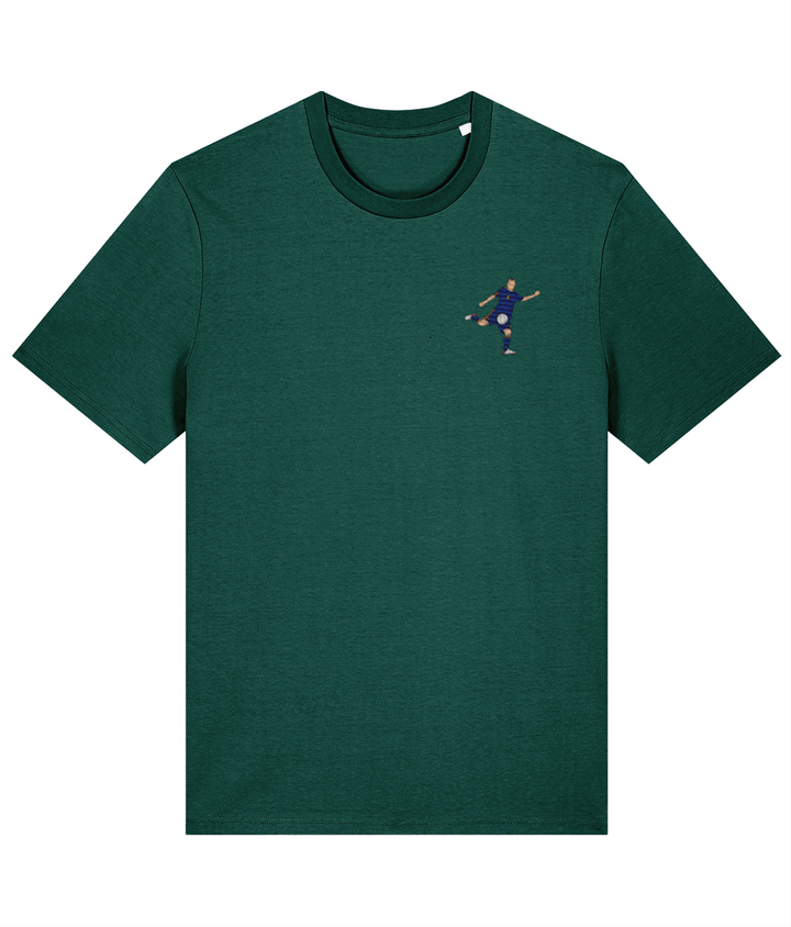 Iniesta World Cup Goal embroidered Spain cotton tee, Legends in Thread