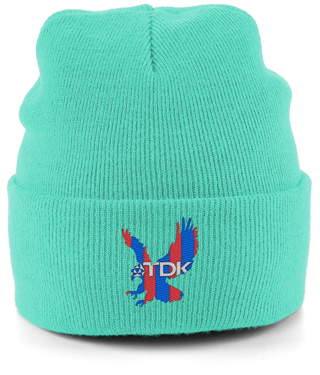 TDK Eagle embroidered Crystal Palace beanie in Mint, Legends in Thread