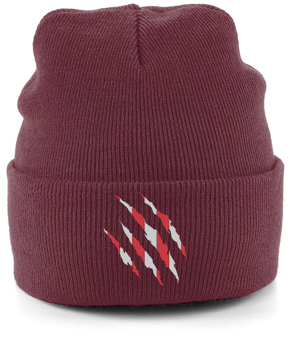 Sunderland Claws embroidered Sunderland beanie in Burgundy, Legends in Thread