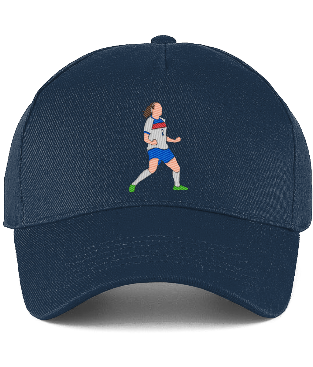 Lucy Bronze Celebration embroidered England Lionesses baseball cap in French Navy, Legends in Thread