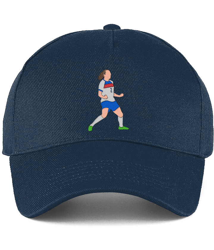 Lucy Bronze Celebration embroidered England Lionesses baseball cap in French Navy, Legends in Thread