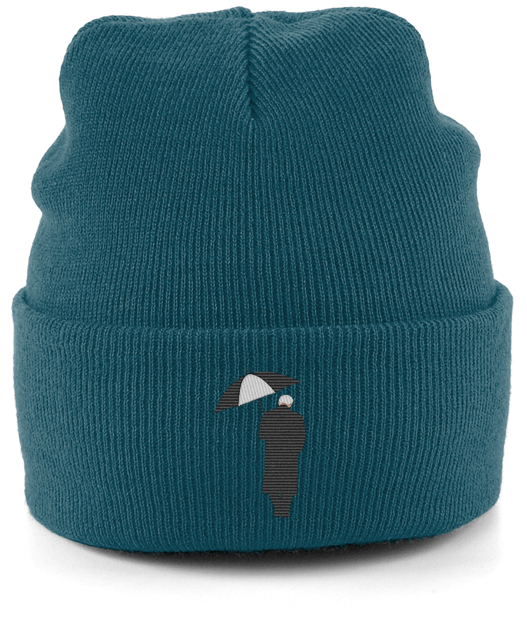 Bobby Robson Umbrella embroidered Newcastle United beanie in Petrol, Legends in Thread