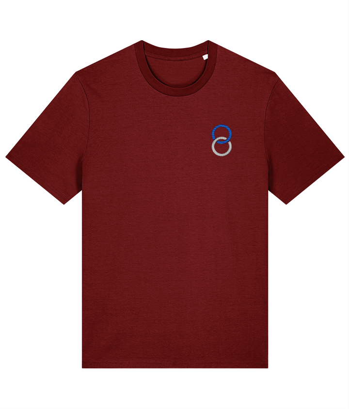 Birmingham City Minimalist embroidered Birmingham City cotton tee in Burgundy, Legends in Thread