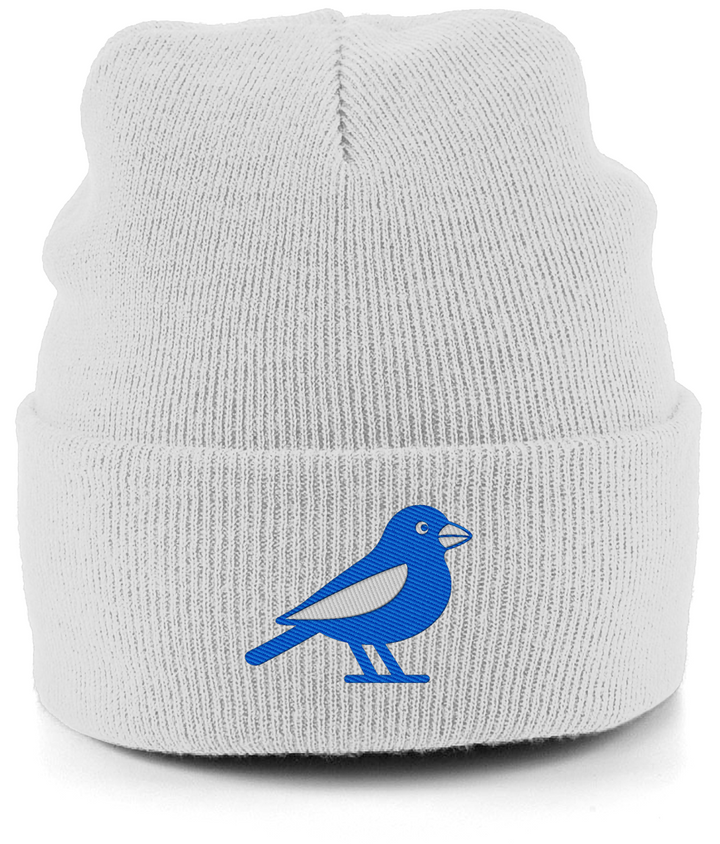 Cardiff Bluebird embroidered Cardiff City beanie in Ash, Legends in Thread