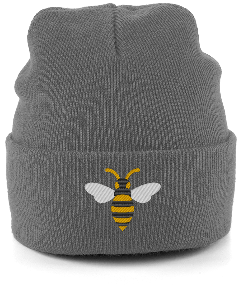 Watford Hornet embroidered Watford beanie in Graphite Grey, Legends in Thread