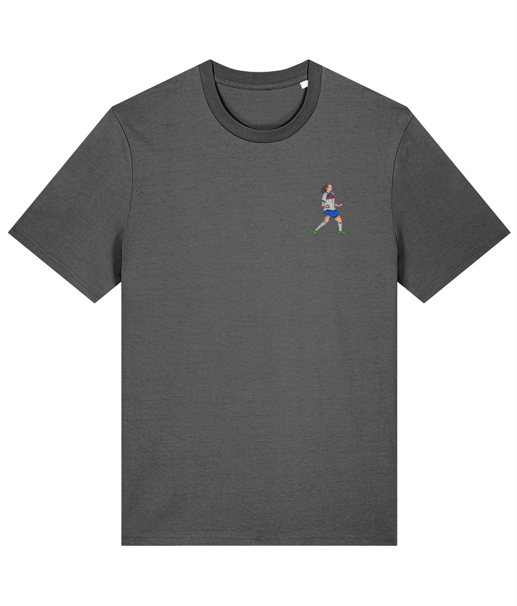 Lucy Bronze Celebration embroidered England Lionesses cotton tee in Anthracite, Legends in Thread