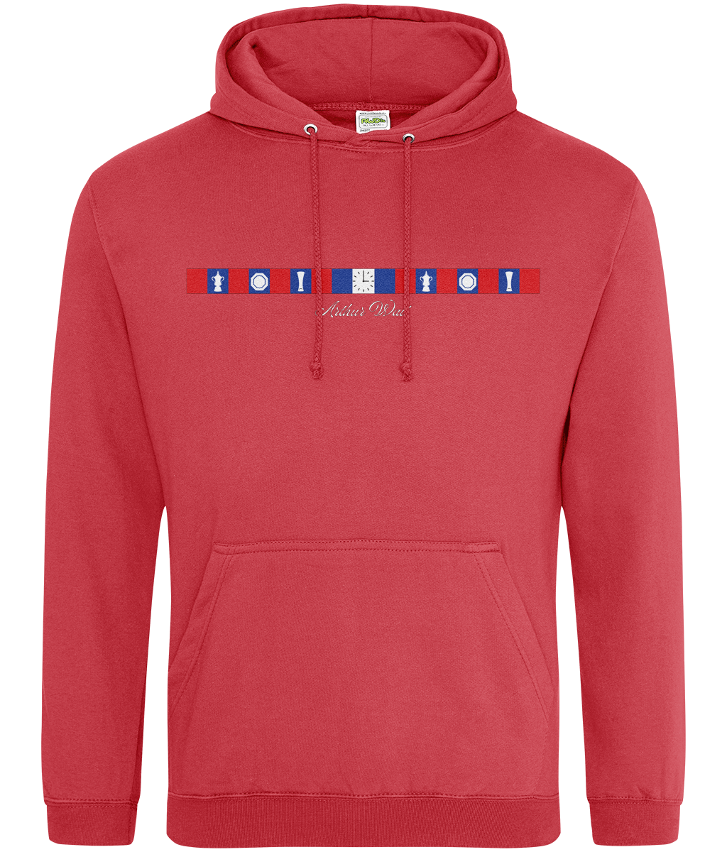 Arthur Wait Fascia Inspired printed Crystal Palace hoodie, Legends in Thread