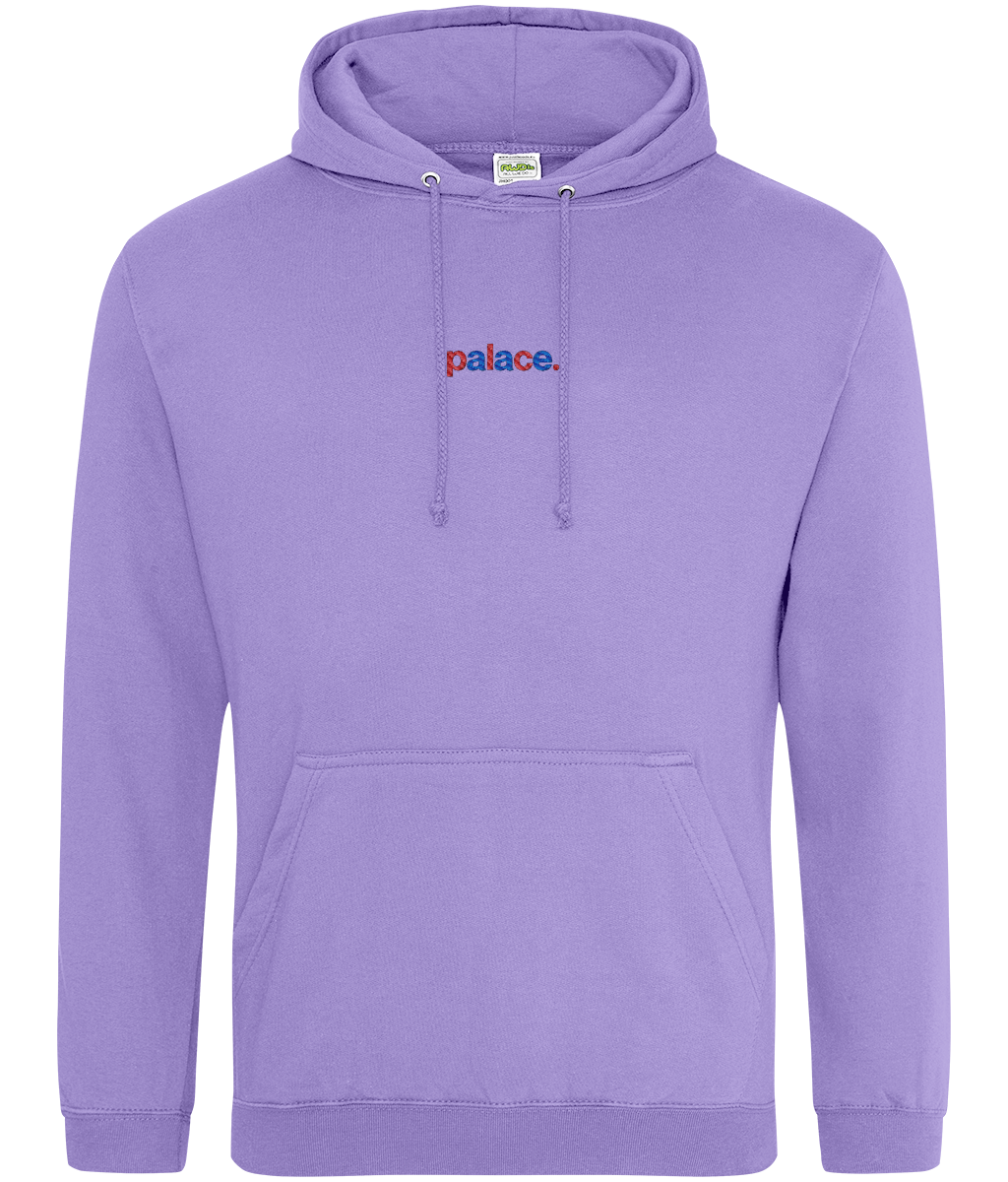 palace. embroidered Crystal Palace hoodie in Digital Lavender, Legends in Thread