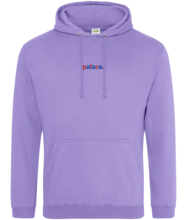 palace. embroidered Crystal Palace hoodie in Digital Lavender, Legends in Thread