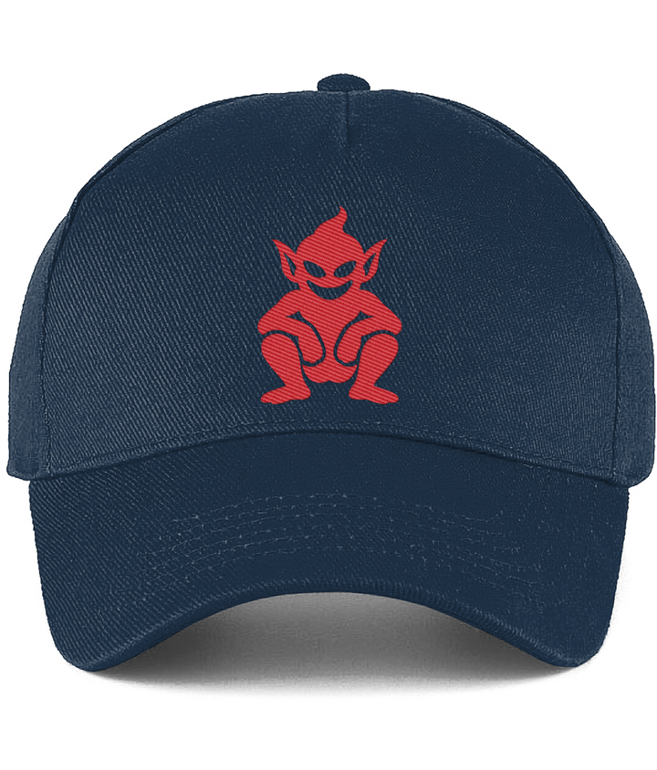 Lincoln Imp embroidered Lincoln City baseball cap in French Navy, Legends in Thread