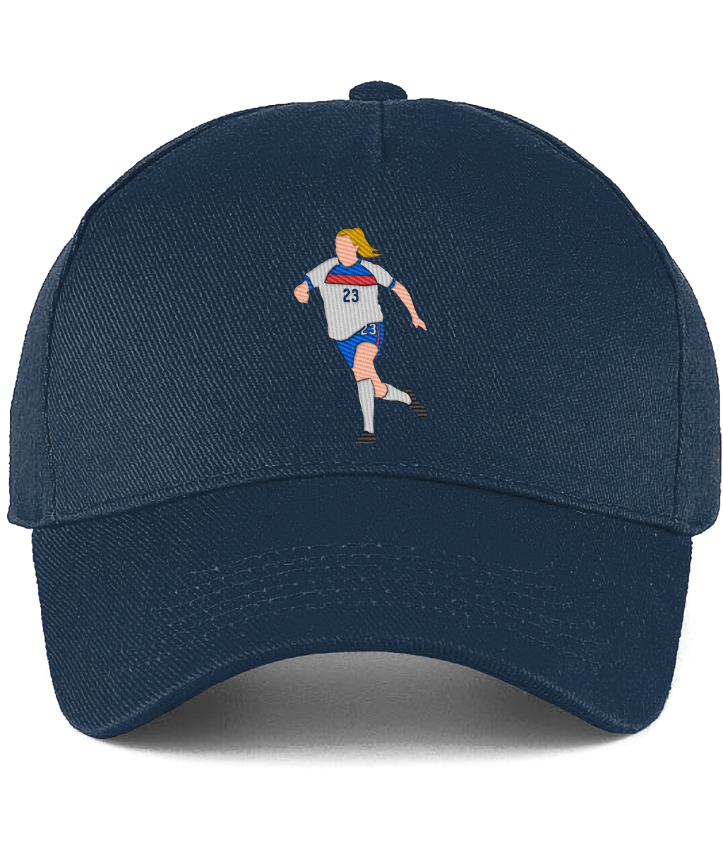 Alessia Russo embroidered England baseball cap in French Navy, Legends in Thread