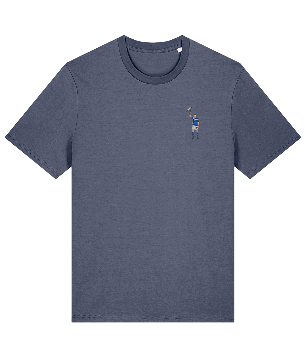 Zigic Carling Cup embroidered Birmingham City cotton tee in Blue Grey, Legends in Thread
