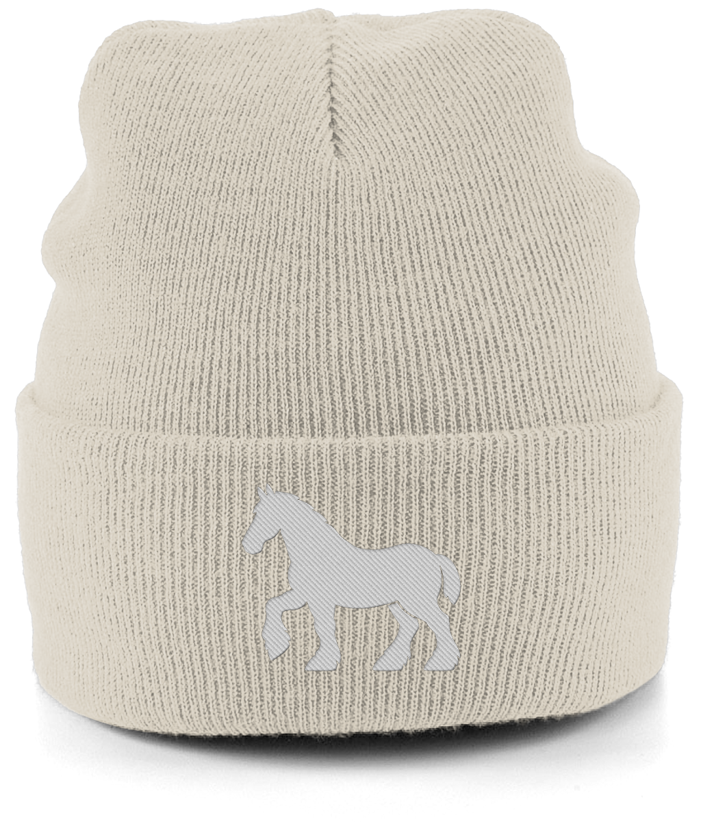 Ipswich Horse embroidered Ipswich Town beanie in Almond, Legends in Thread