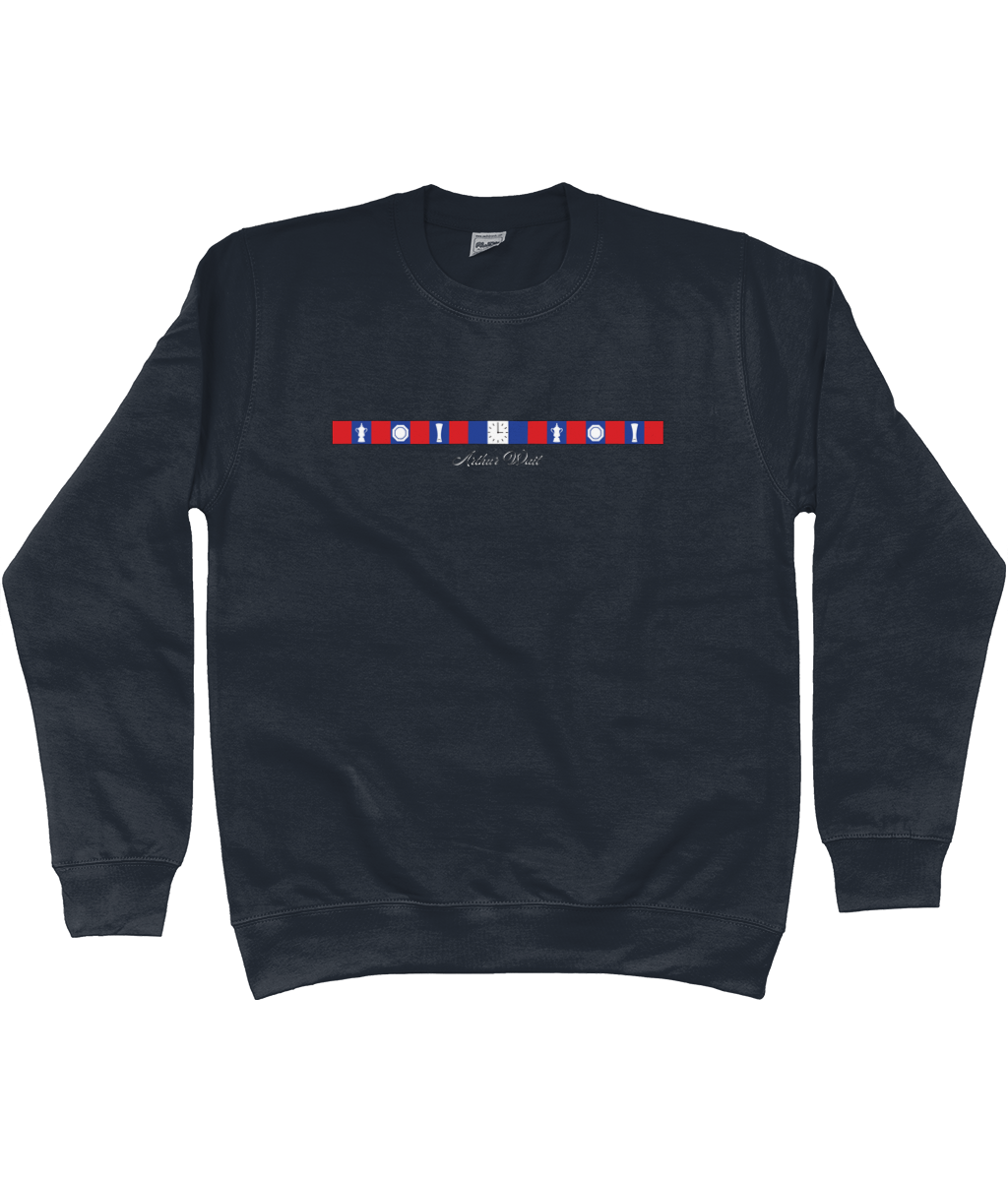 Arthur Wait Fascia Inspired printed Crystal Palace sweatshirt, Legends in Thread
