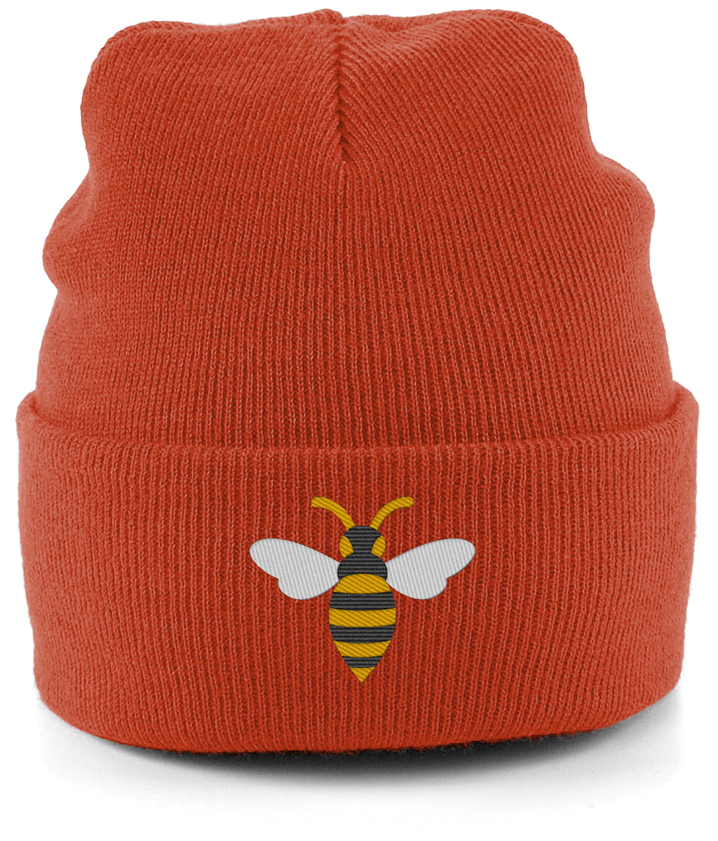 Watford Hornet embroidered Watford beanie in Rust, Legends in Thread