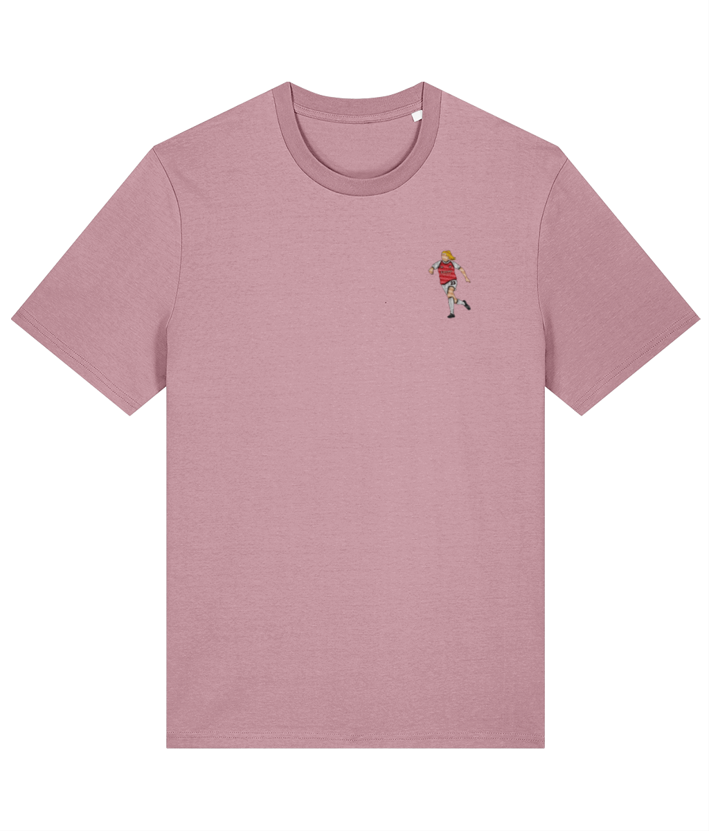 Alessia Russo embroidered Arsenal cotton tee in Lilac Dream, Legends in Thread