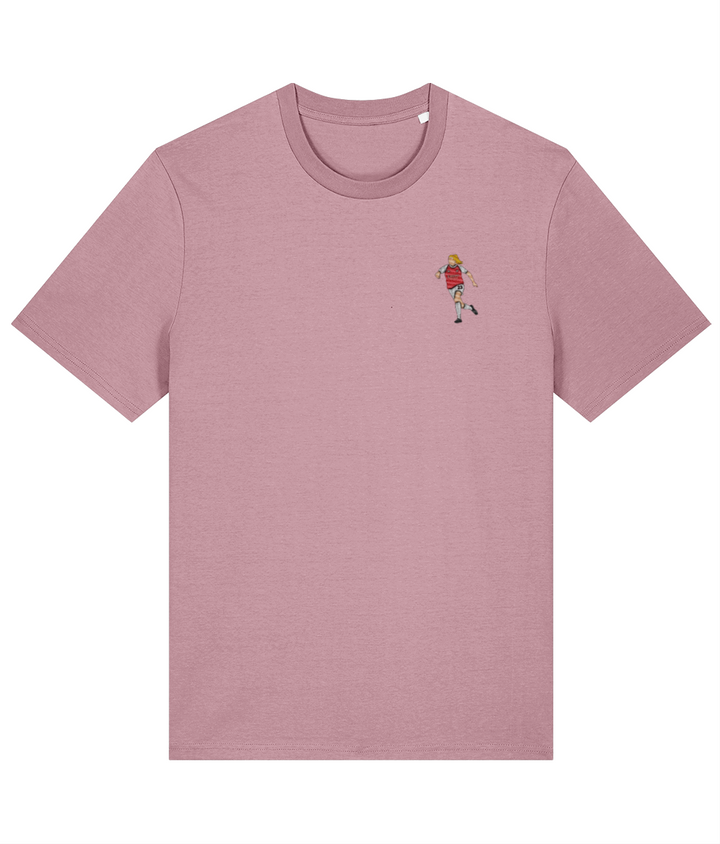 Alessia Russo embroidered Arsenal cotton tee in Lilac Dream, Legends in Thread
