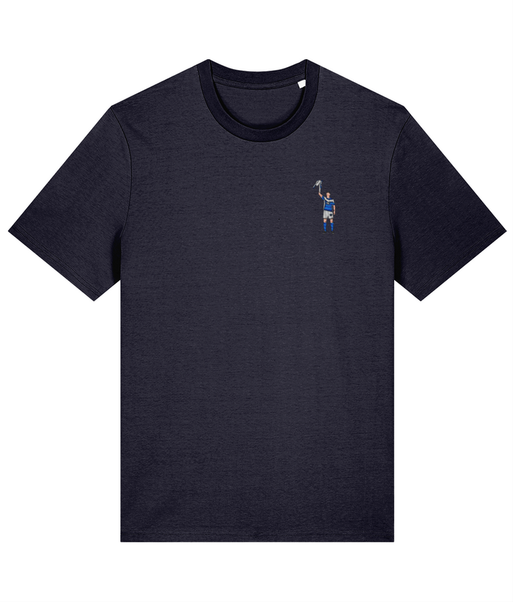 Zigic Carling Cup embroidered Birmingham City cotton tee in French Navy, Legends in Thread