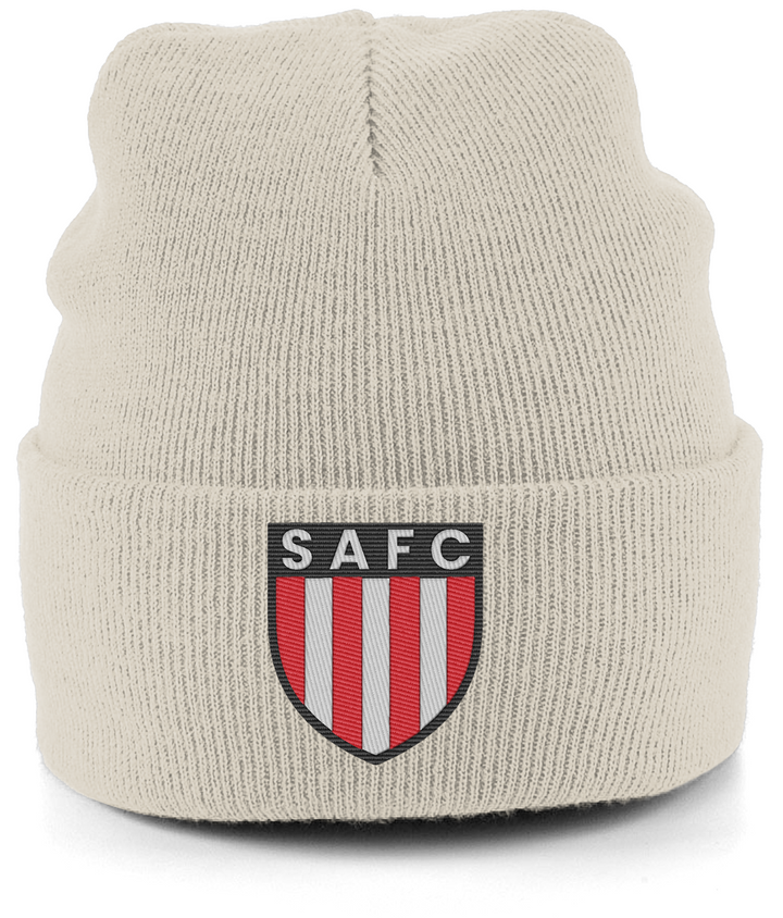 SAFC embroidered Sunderland beanie in Almond, Legends in Thread