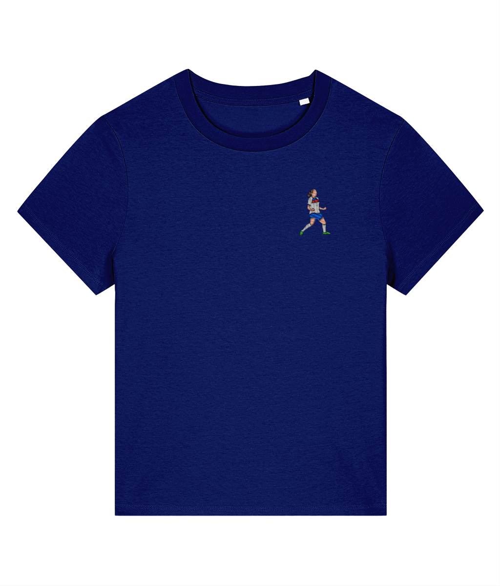 Ladies Lucy Bronze Celebration embroidered England Lionesses ladies fit t-shirt, Legends in Thread