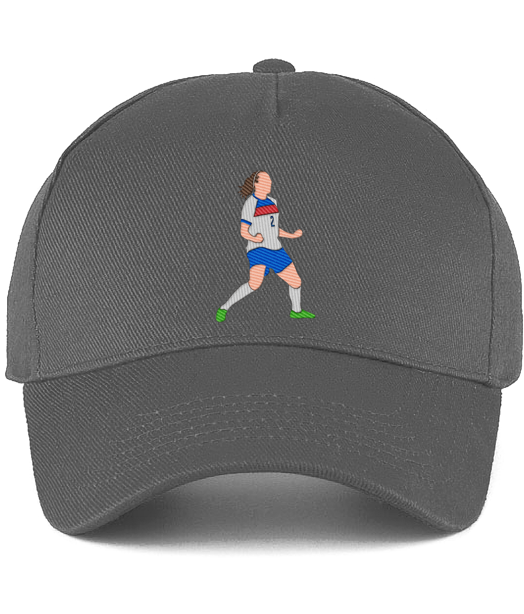 Lucy Bronze Celebration embroidered England Lionesses baseball cap in Graphite Grey, Legends in Thread