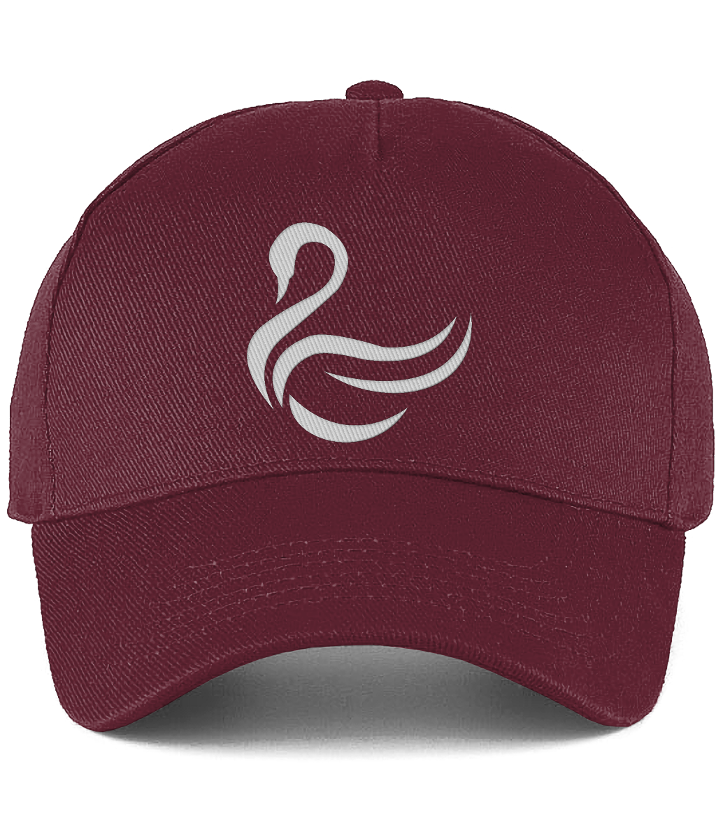 Swansea Swan embroidered Swansea City baseball cap in Burgundy, Legends in Thread