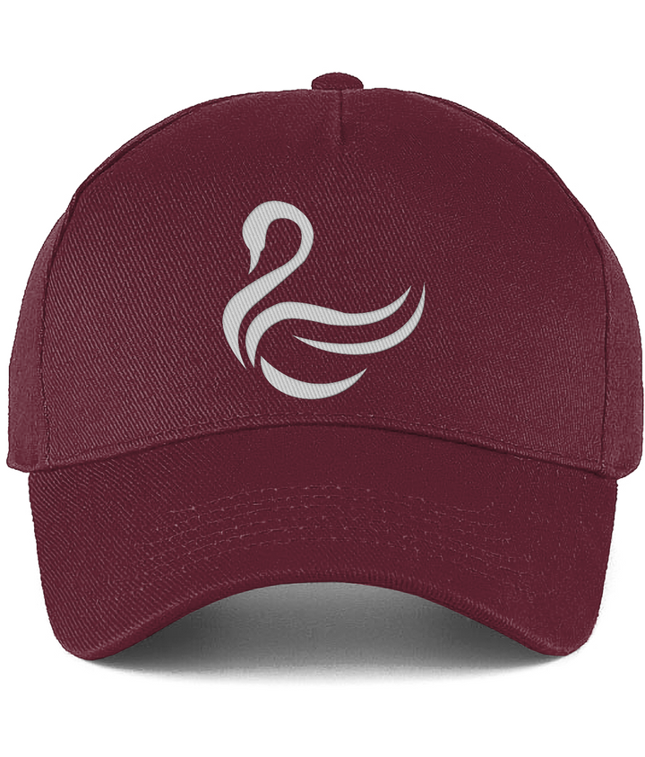 Swansea Swan embroidered Swansea City baseball cap in Burgundy, Legends in Thread