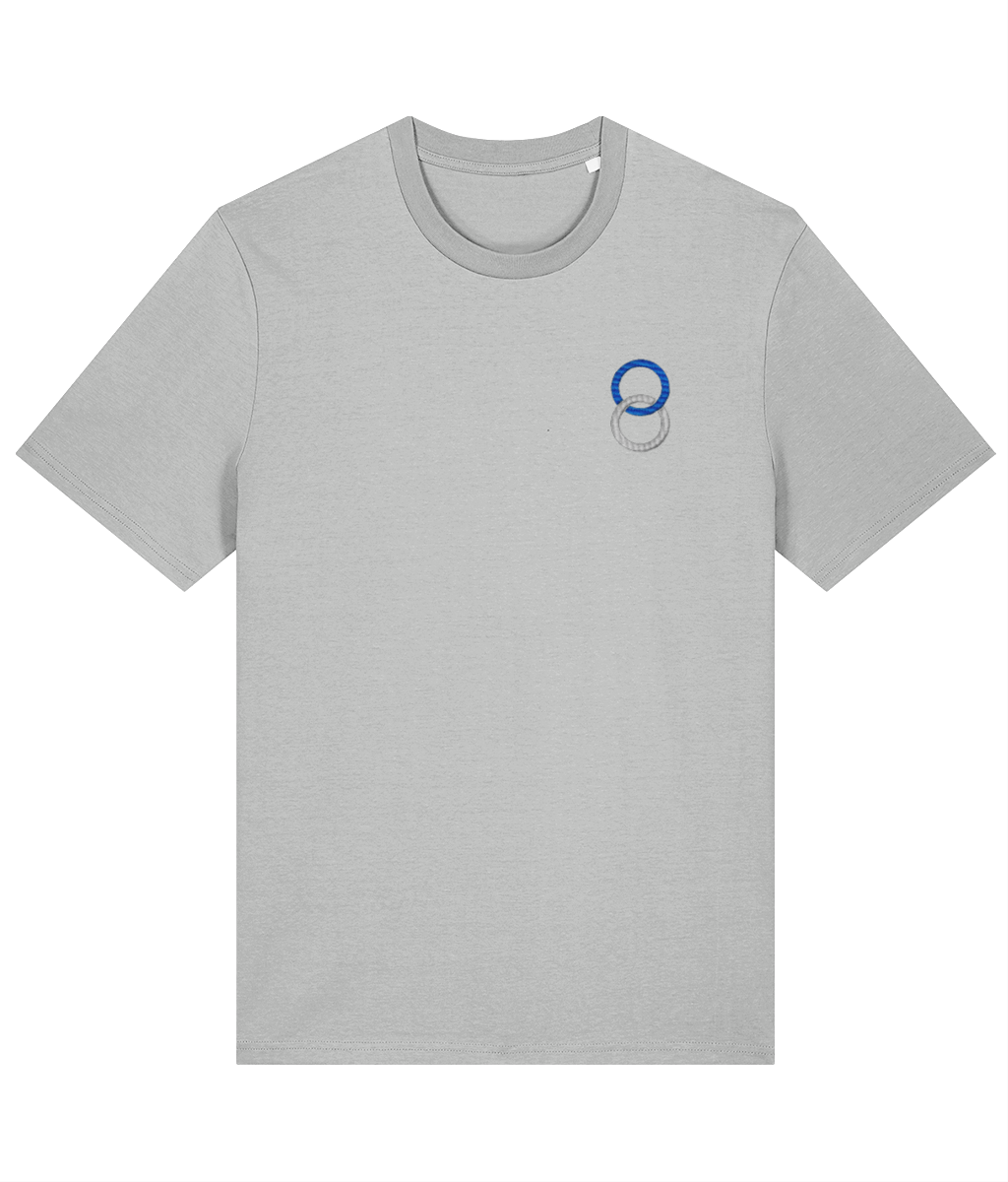 Birmingham City Minimalist embroidered Birmingham City cotton tee in Heather Grey, Legends in Thread