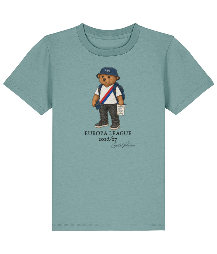 Selby Europa League printed Crystal Palace kids tee in Teal Monstera, Legends in Thread