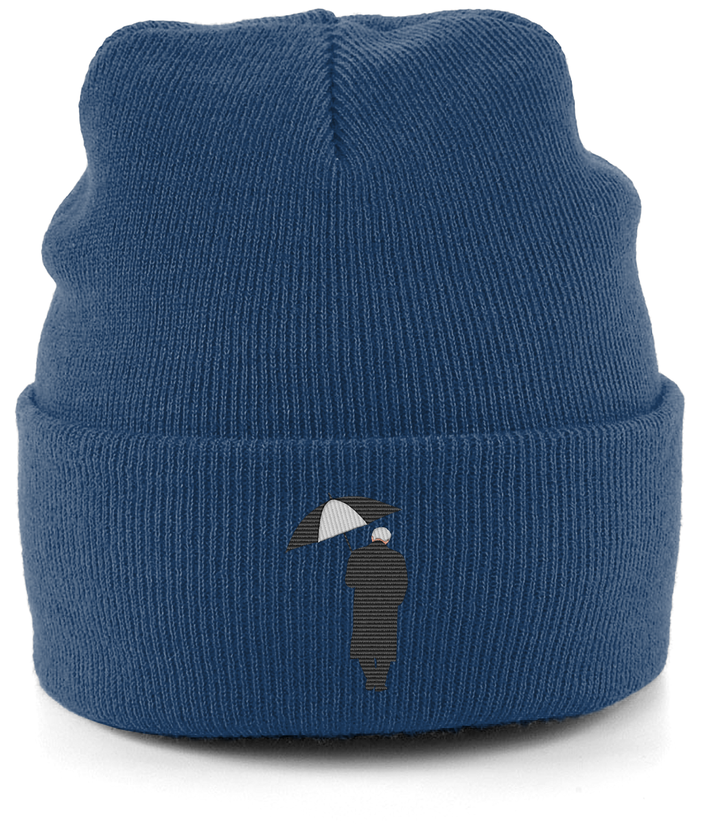 Bobby Robson Umbrella embroidered Newcastle United beanie in Oxford Navy, Legends in Thread