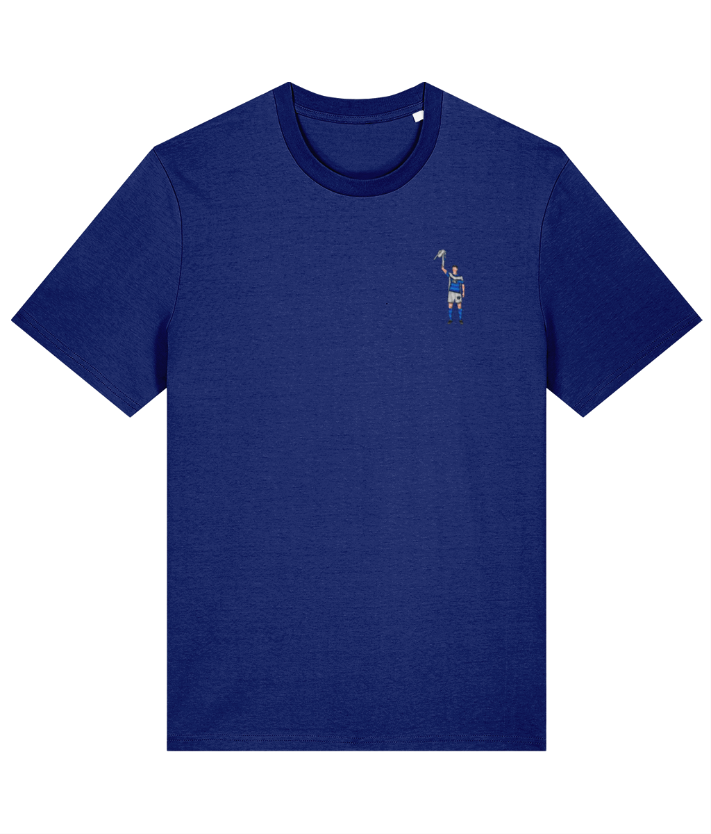Zigic Carling Cup embroidered Birmingham City cotton tee in Worker Blue, Legends in Thread
