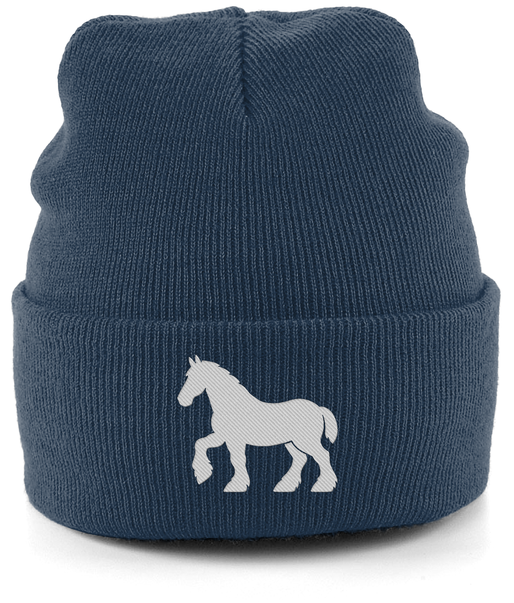 Ipswich Horse embroidered Ipswich Town beanie in French Navy, Legends in Thread