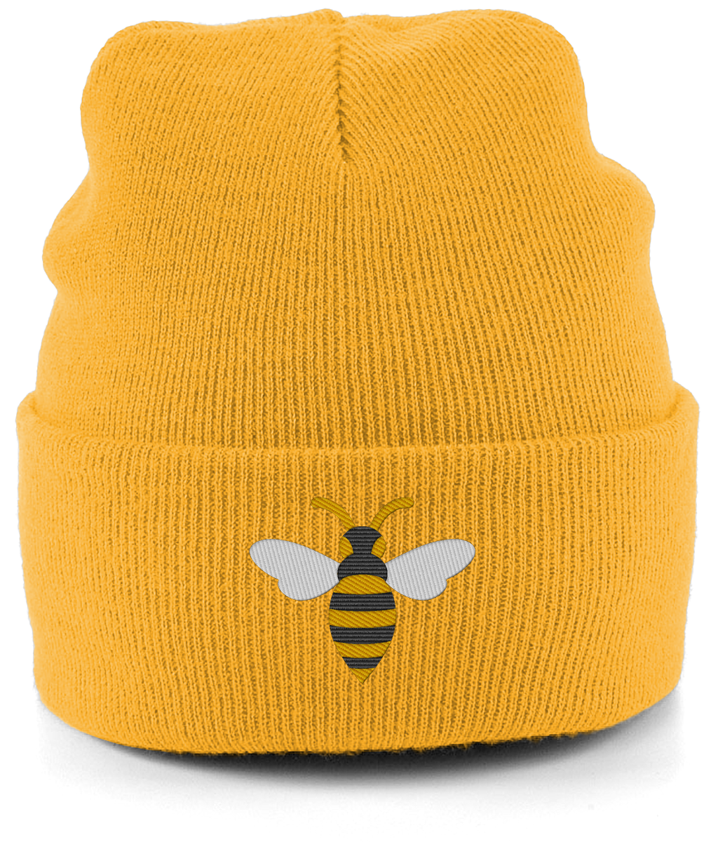 Watford Hornet embroidered Watford beanie in Gold, Legends in Thread