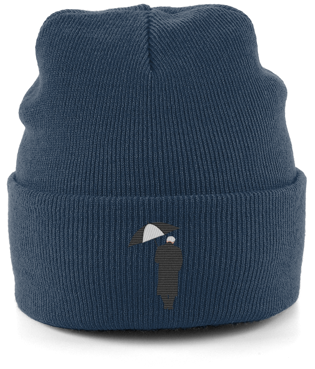 Bobby Robson Umbrella embroidered Newcastle United beanie in French Navy, Legends in Thread
