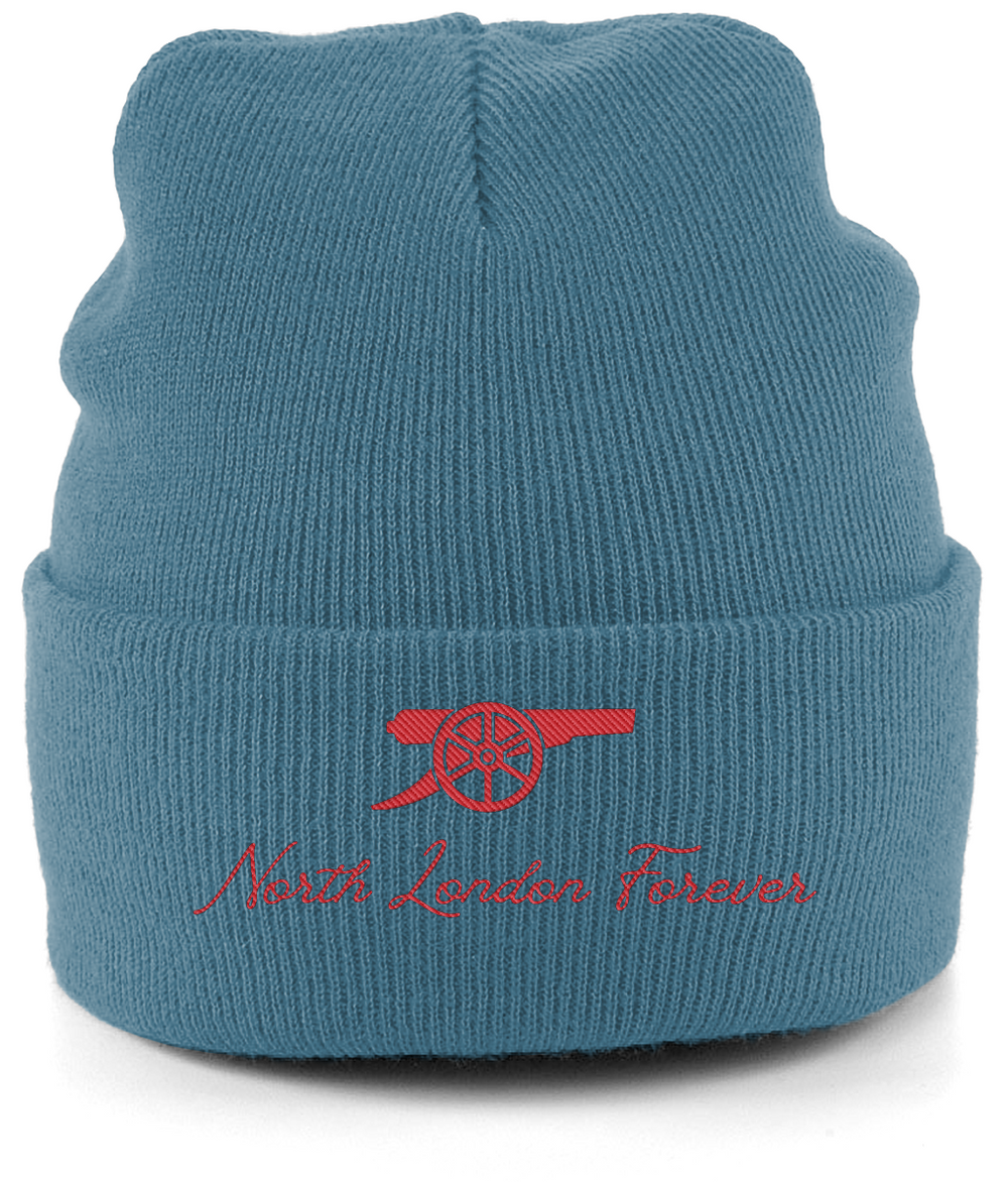 North London Forever embroidered Arsenal beanie in Airforce Blue, Legends in Thread