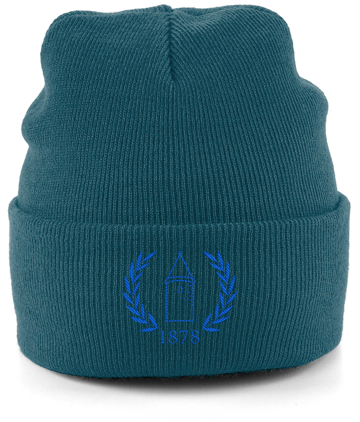 EFC 1878 embroidered Everton beanie in Petrol, Legends in Thread