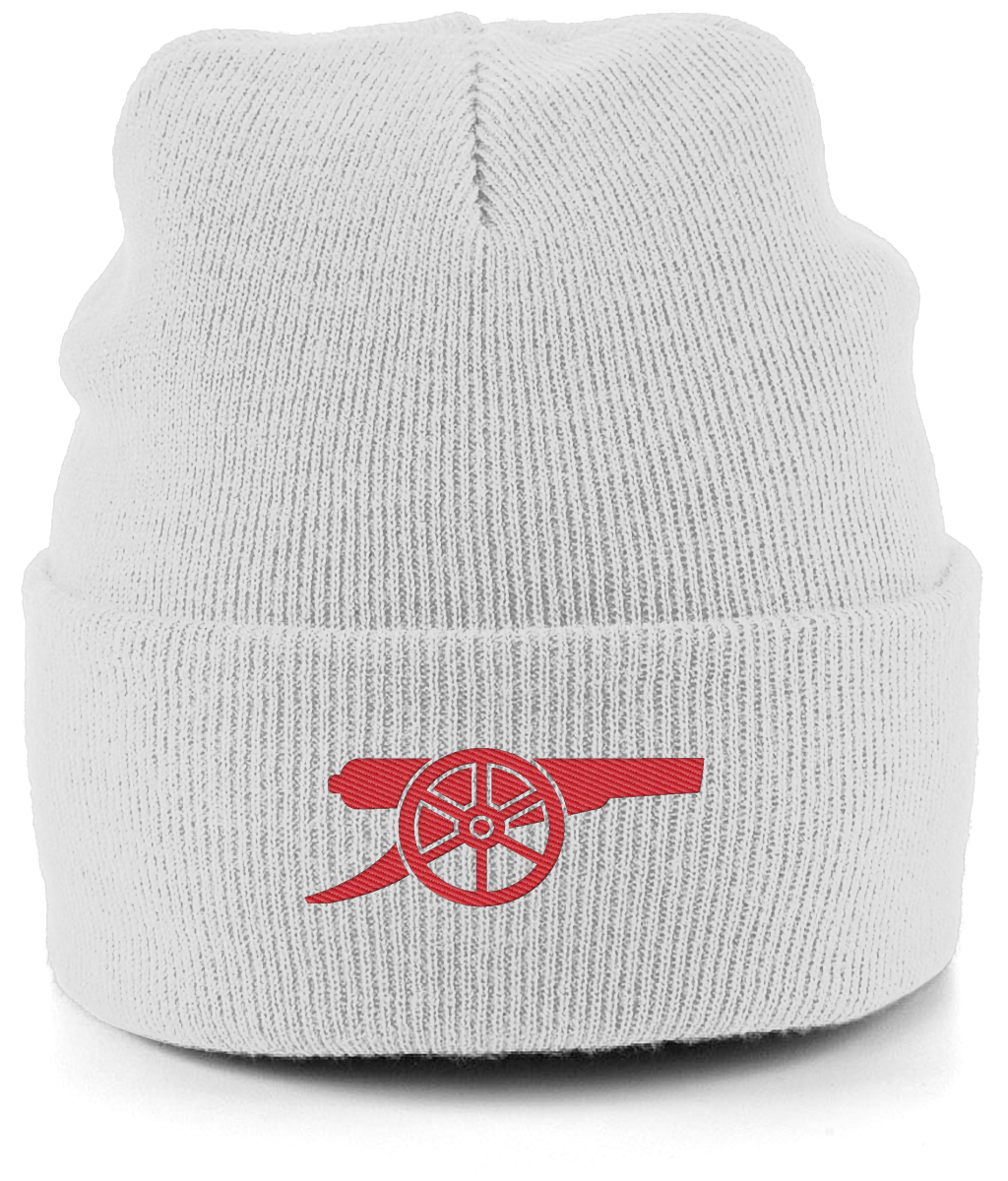 Arsenal Cannon embroidered Arsenal beanie in Ash, Legends in Thread