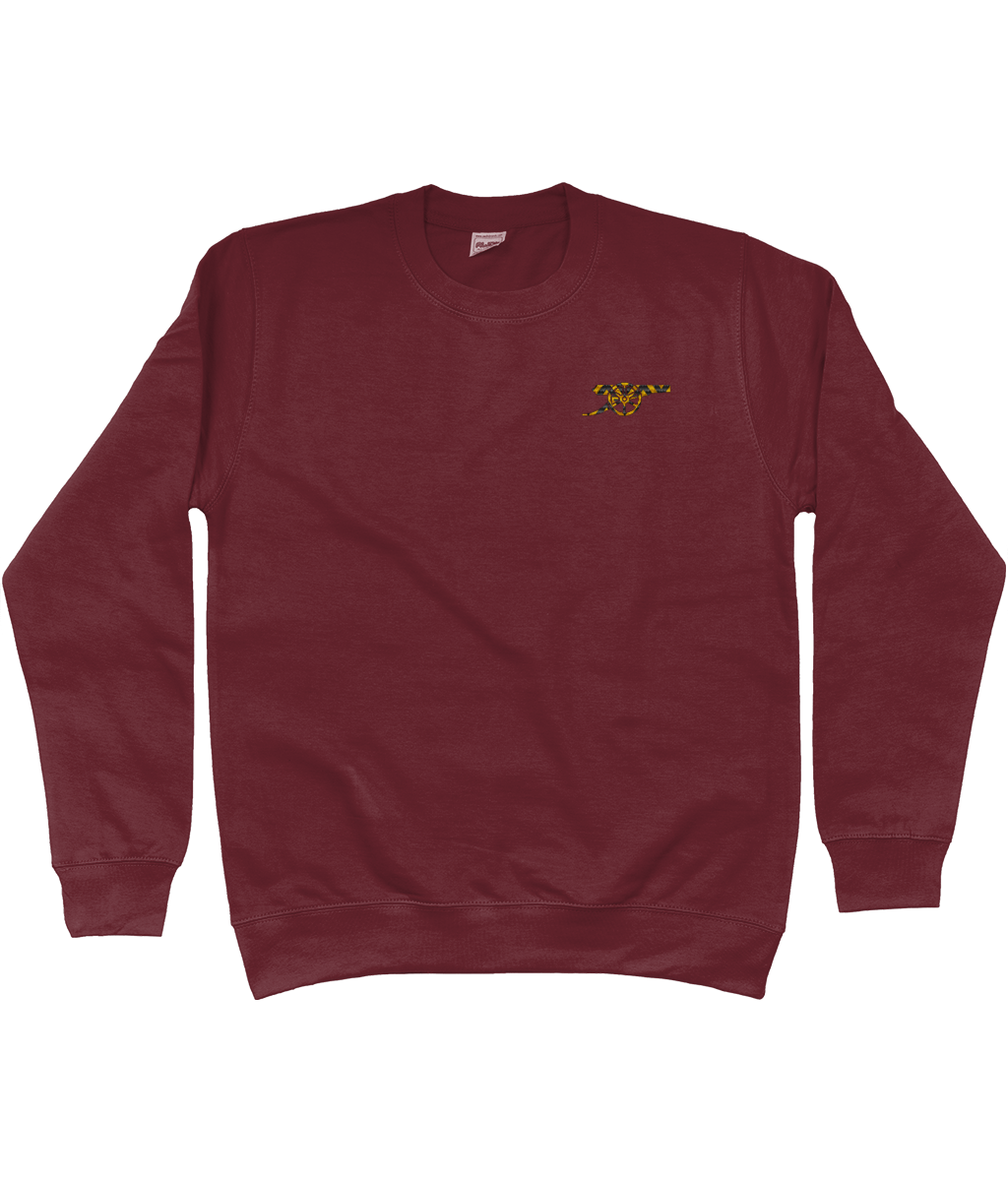 Bruised Banana embroidered Arsenal sweatshirt in Burgundy, Legends in Thread
