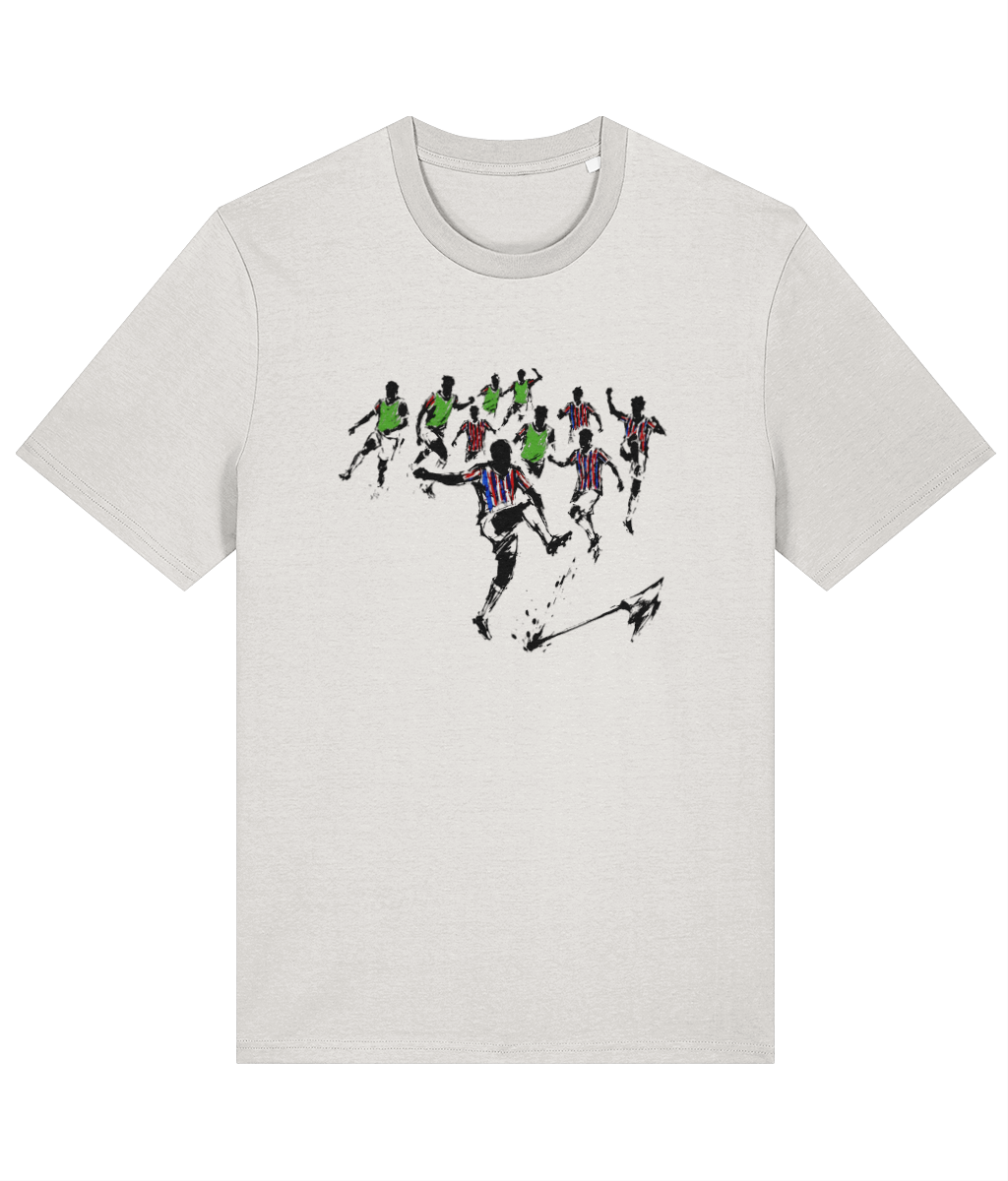 Conference League Boom (no text) printed Crystal Palace cotton tee in Vintage White, Legends in Thread