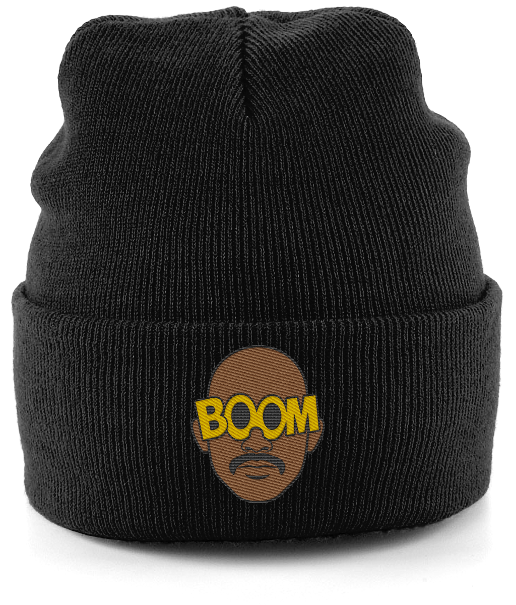 Mateta Boom Glasses embroidered Crystal Palace beanie in Black, Legends in Thread