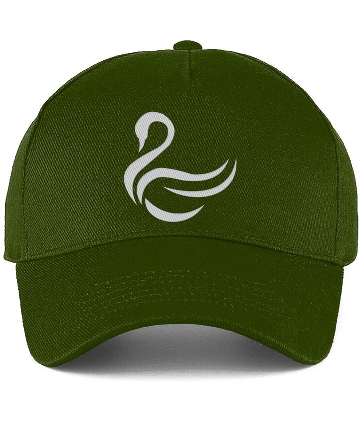 Swansea Swan embroidered Swansea City baseball cap in Olive Green, Legends in Thread