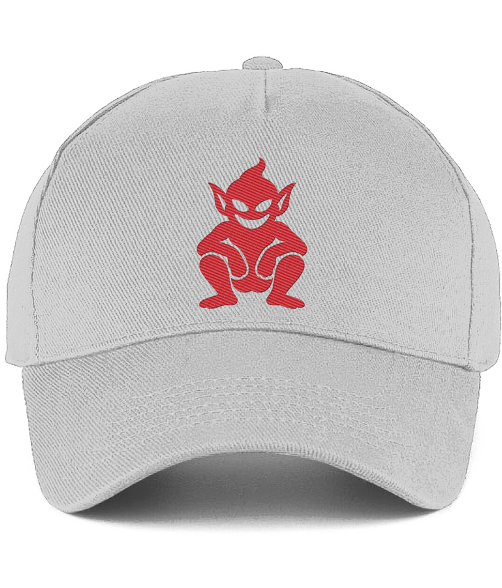 Lincoln Imp embroidered Lincoln City baseball cap in Light Grey, Legends in Thread