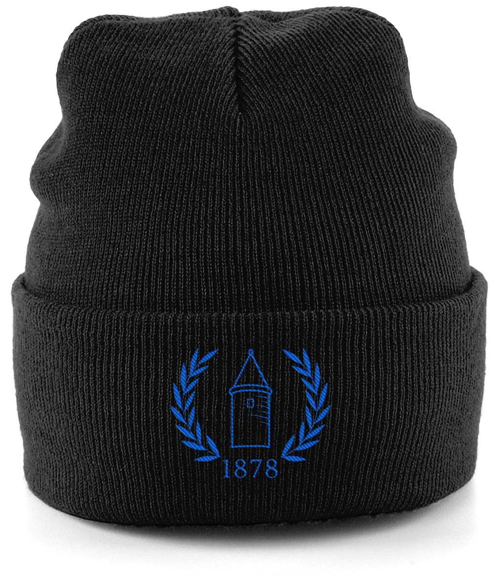 EFC 1878 embroidered Everton beanie in Black, Legends in Thread