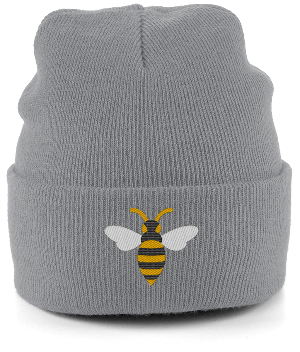 Watford Hornet embroidered Watford beanie in Antique Grey, Legends in Thread