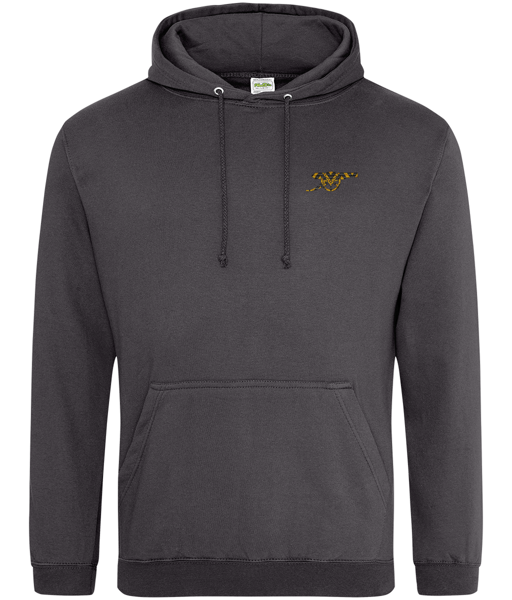 Bruised Banana embroidered Arsenal hoodie in Storm Grey, Legends in Thread
