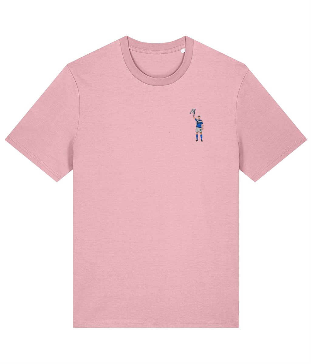 Zigic Carling Cup embroidered Birmingham City cotton tee in Cotton Pink, Legends in Thread