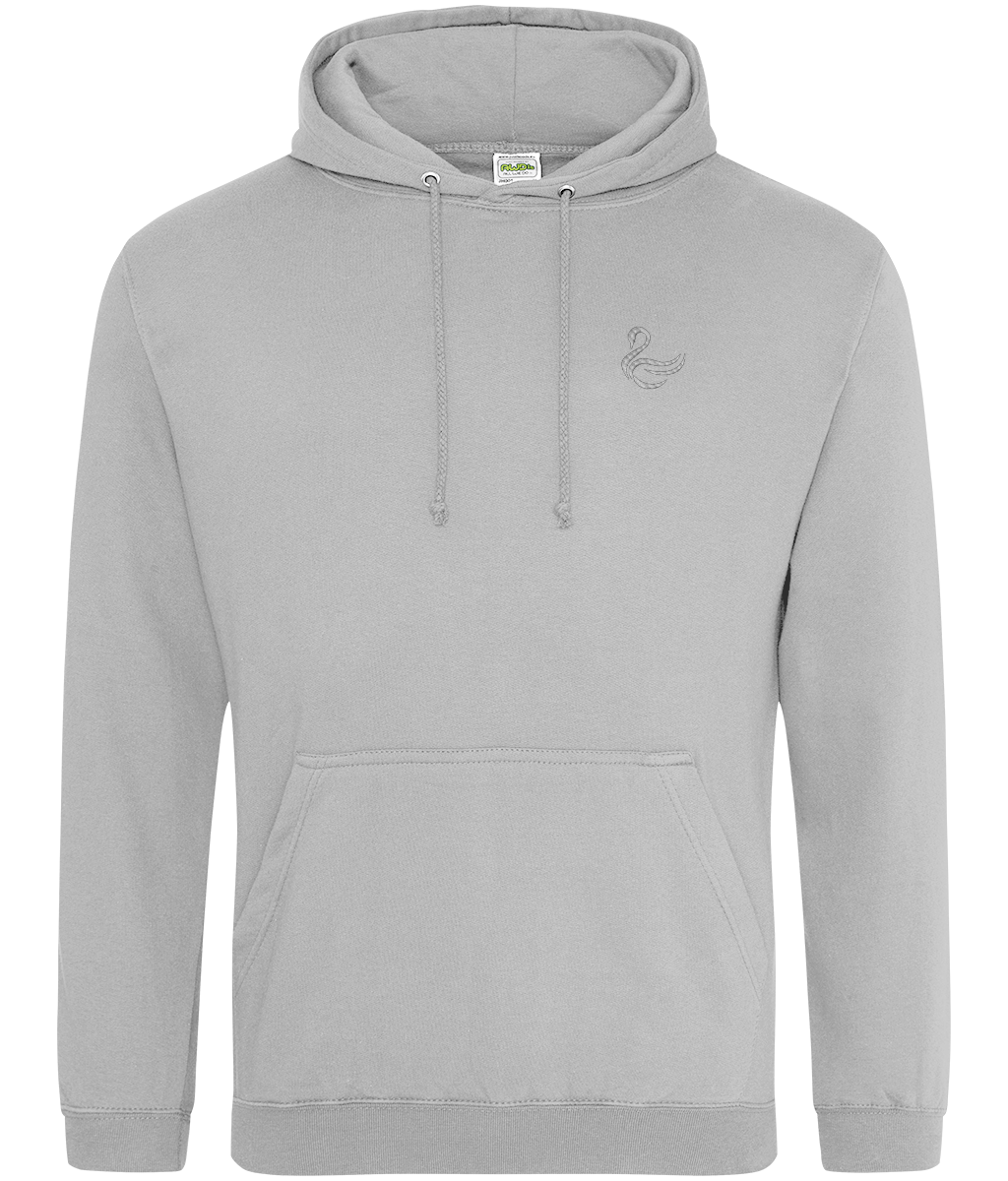 Swansea Swan embroidered Swansea City hoodie in Heather Grey, Legends in Thread