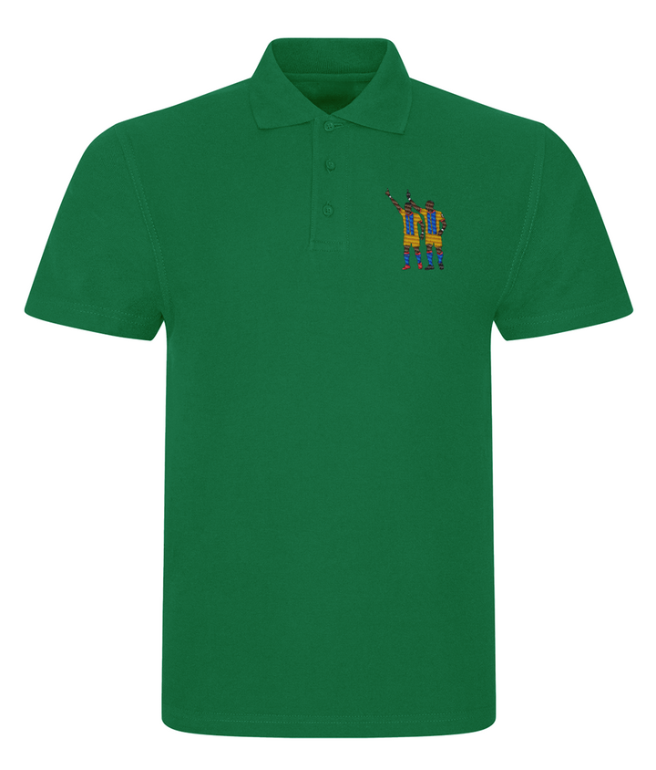Zaha & Bolasie embroidered Crystal Palace polo in Kelly Green, Legends in Thread