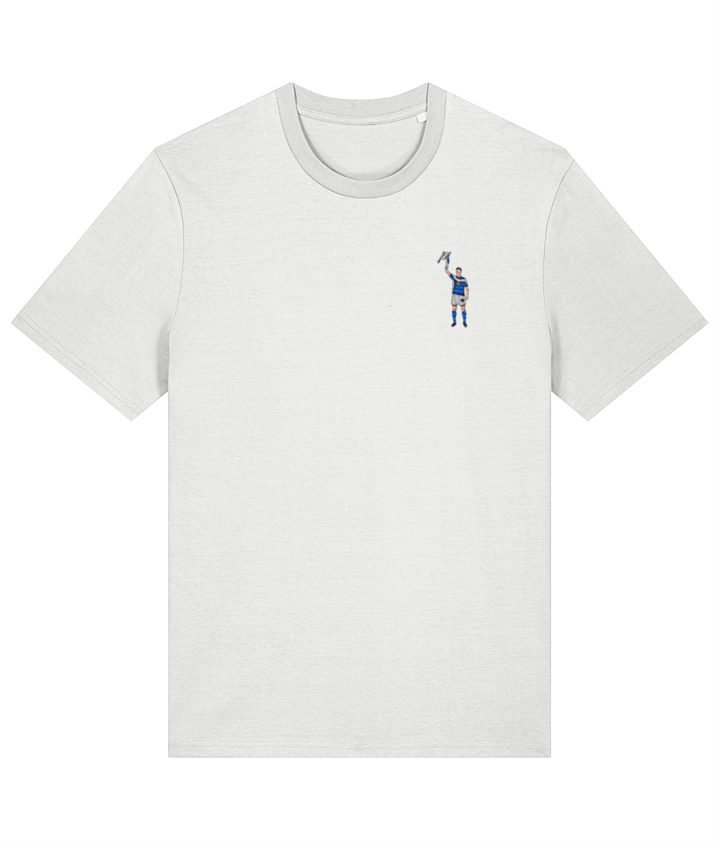 Zigic Carling Cup embroidered Birmingham City cotton tee in White, Legends in Thread