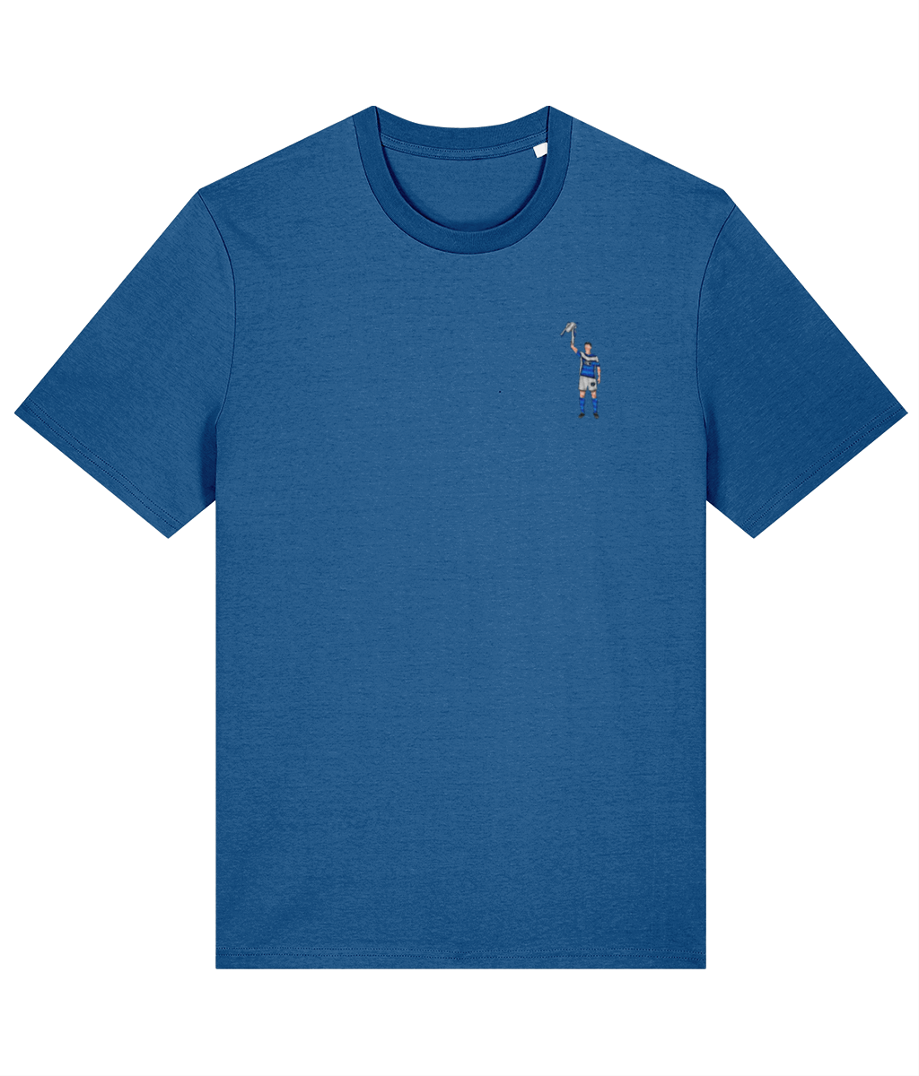 Zigic Carling Cup embroidered Birmingham City cotton tee in Mindful Blue, Legends in Thread